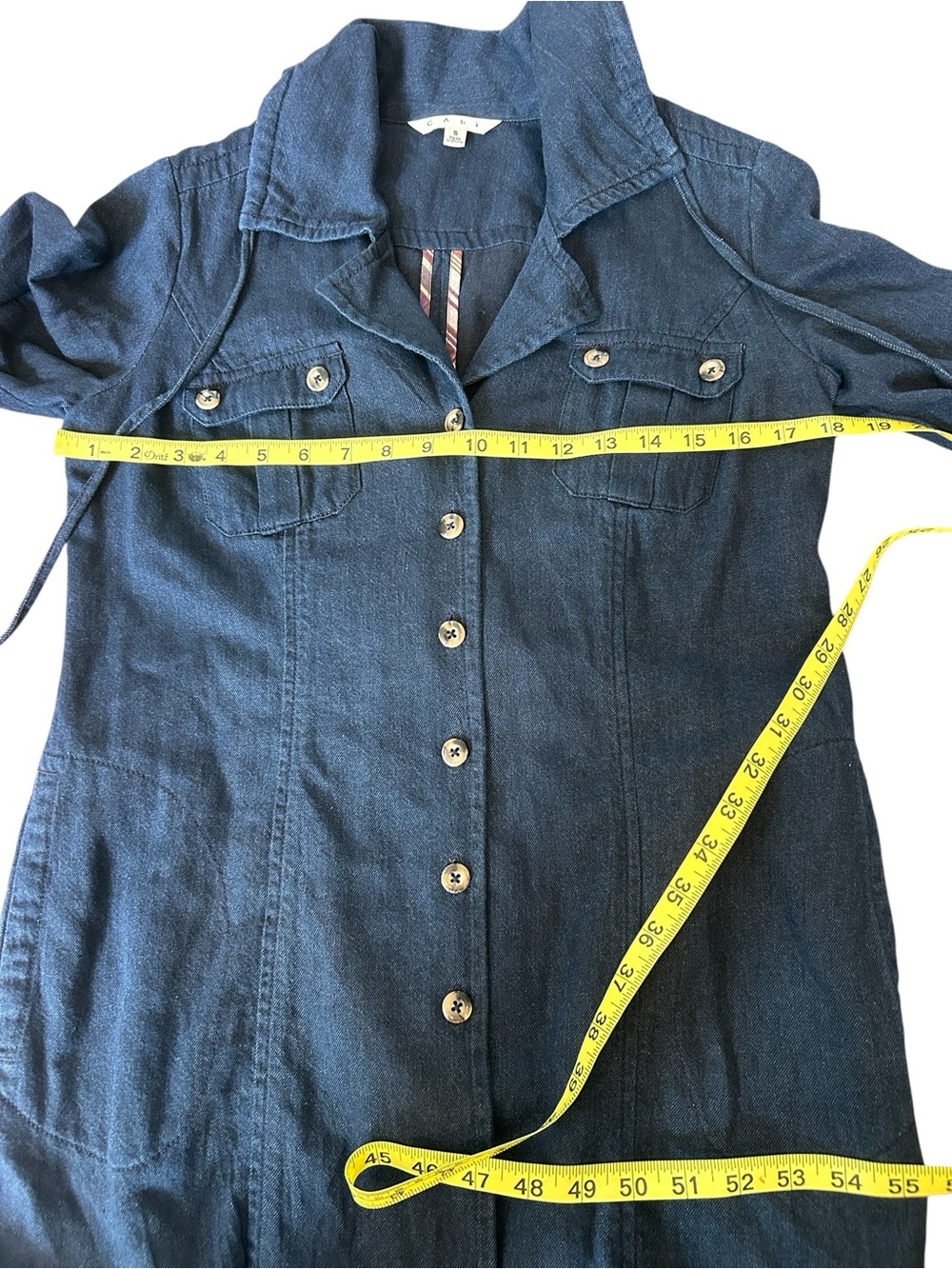 Cabi 340 Denim Chambray Tunic Jacket Top size Small - Picture 7 of 8